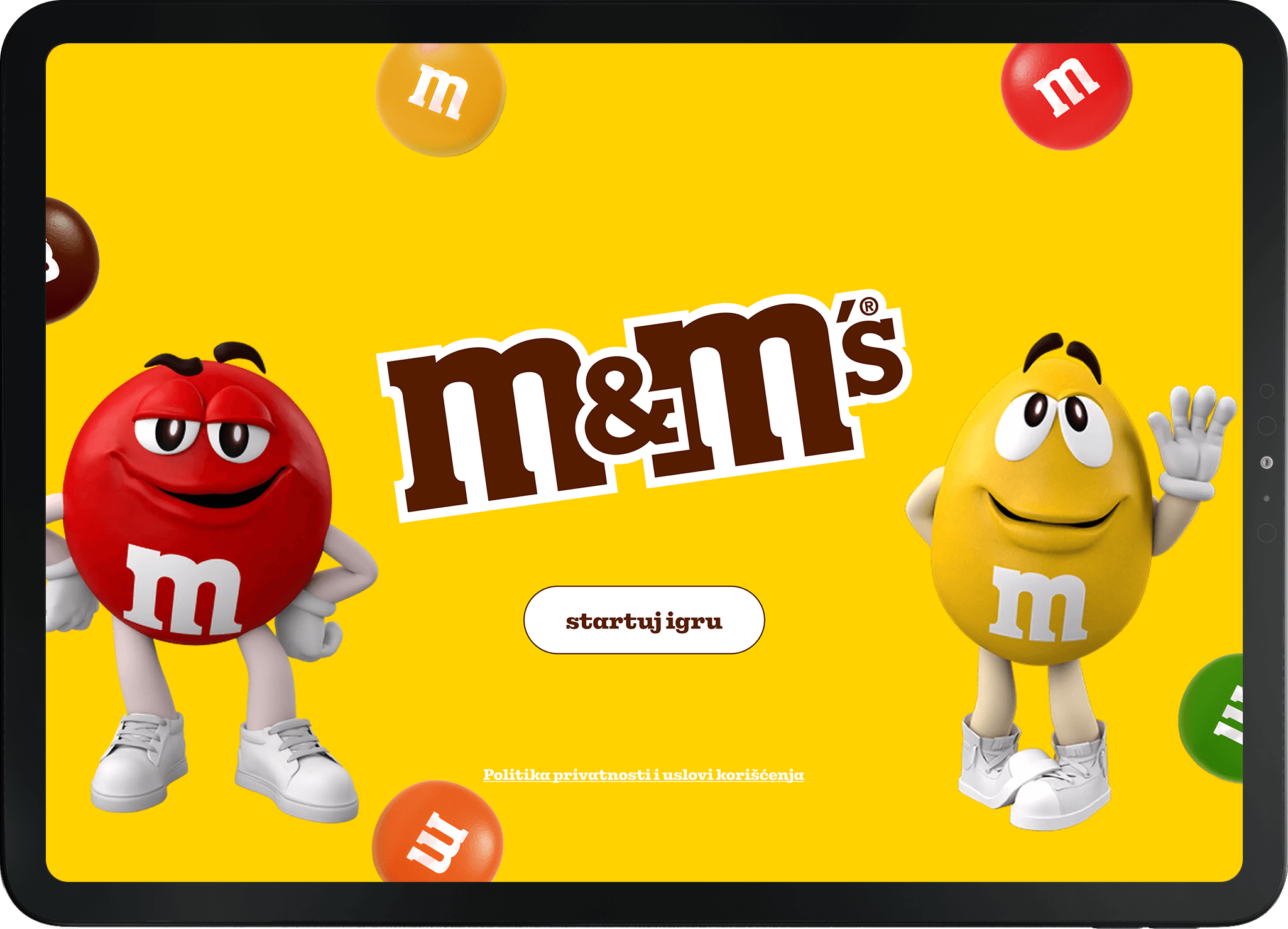 Web application development - M&M's - Character - Tablet