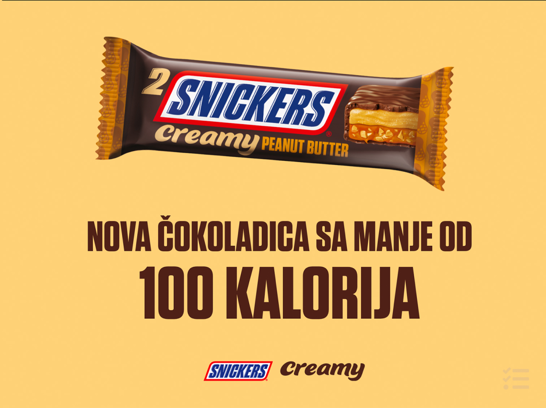 Snickers bar with text