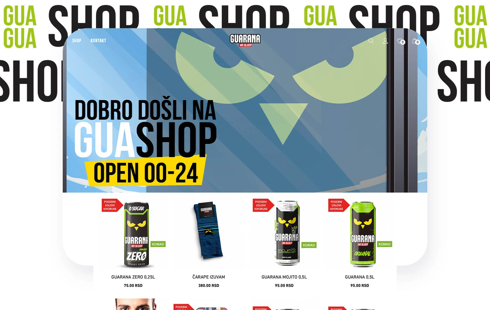 Development of the online store Guarana Shop - Mineweb Studio