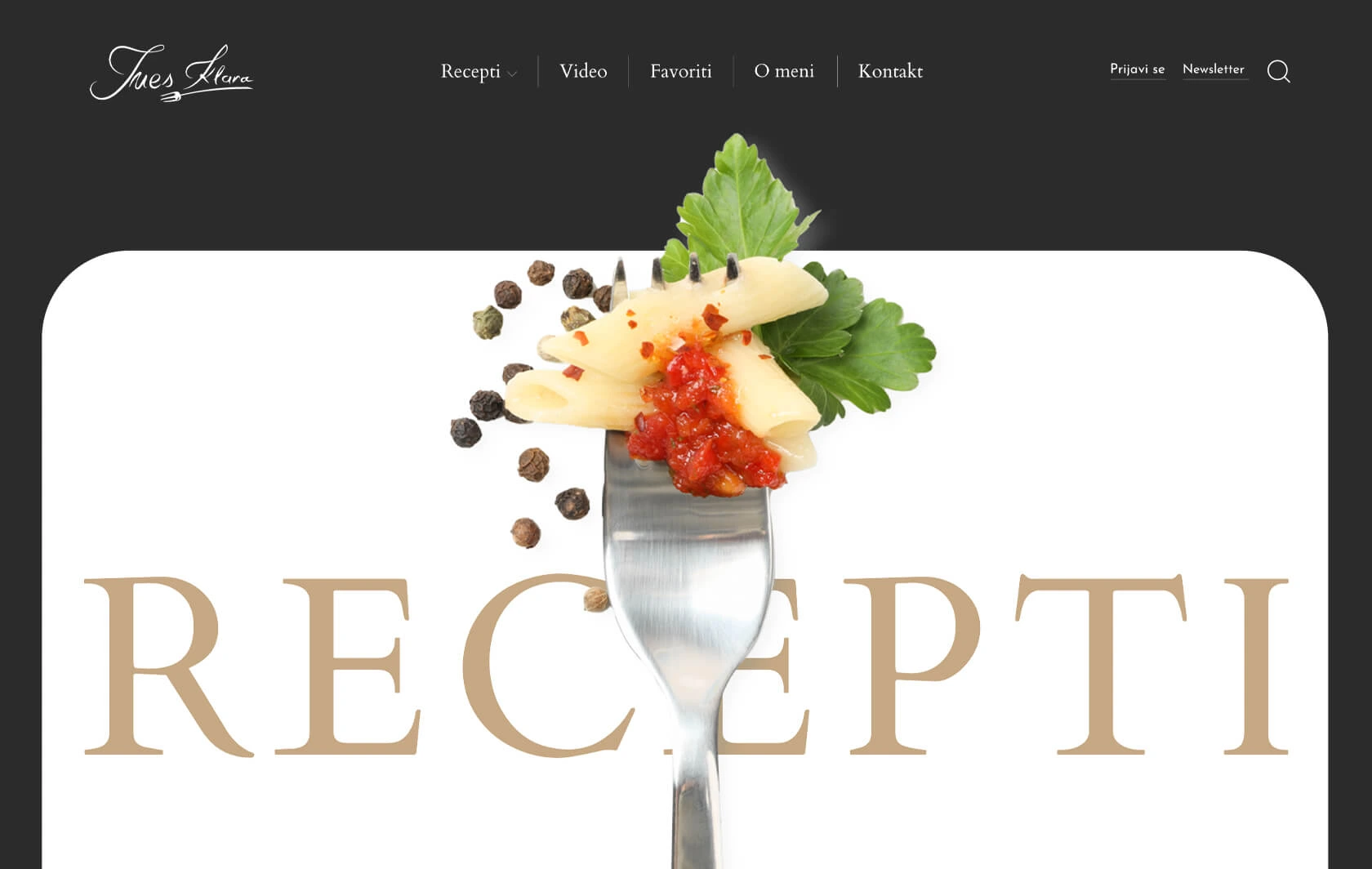 Recipes website - Ines Klara - Mineweb Studio